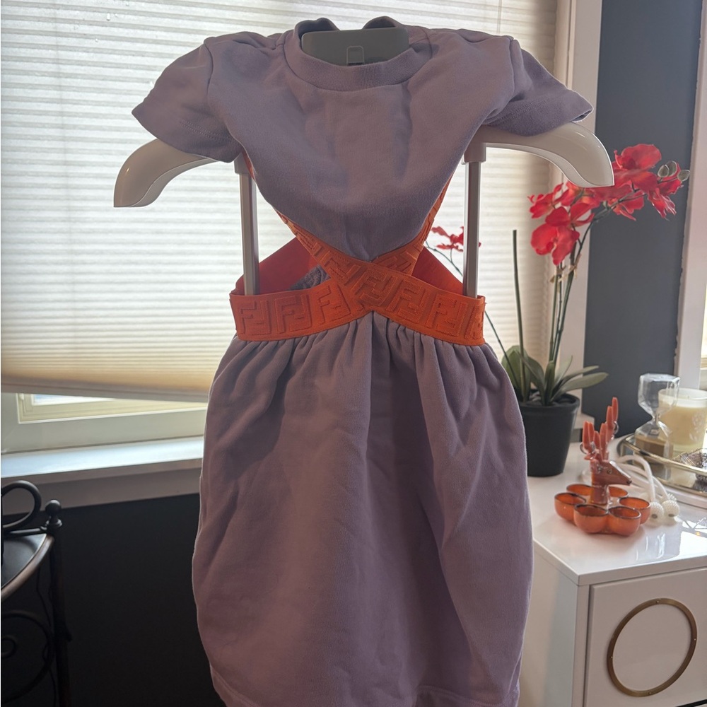 Fendi Kids Dress in Purple and Orange